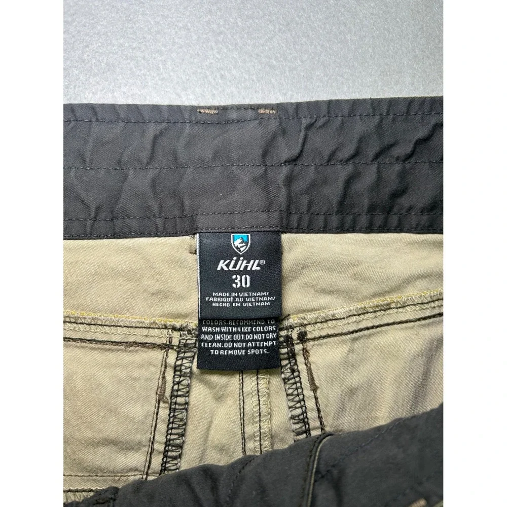 Kuhl Shorts Mens 30 Green Ramblr Vintage Patina Dye Hiking Cargo Utility Outdoor